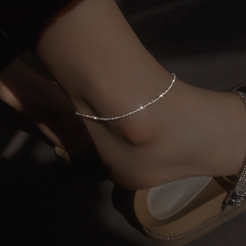 Stardust Shimmer Sterling Silver Anklet