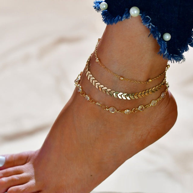 Island Heat Ankle Bracelet 3Pcs/Set