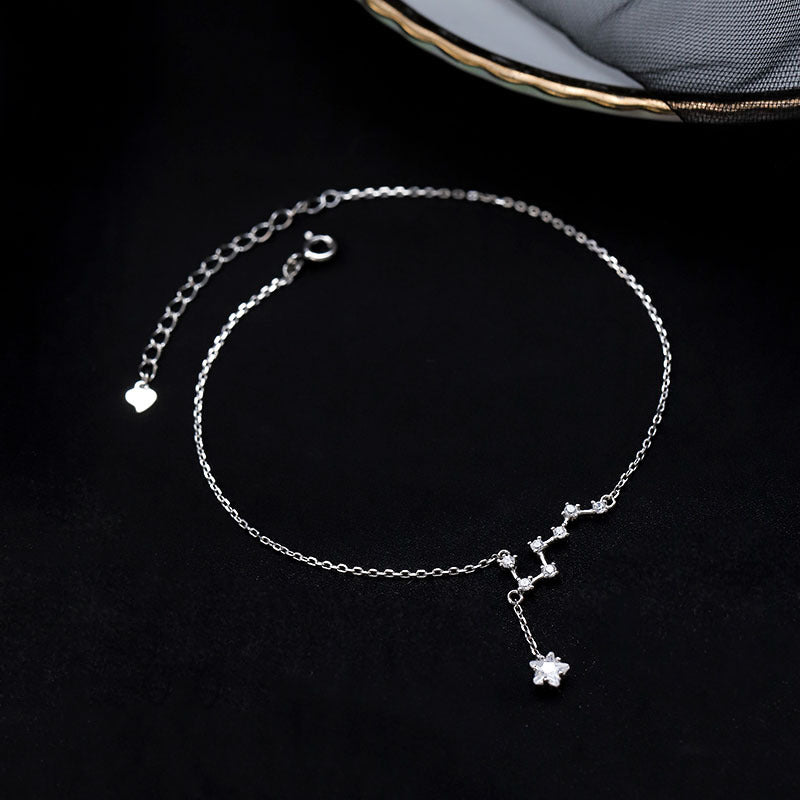Wish Upon A Star Sterling Silver Big Anklet
