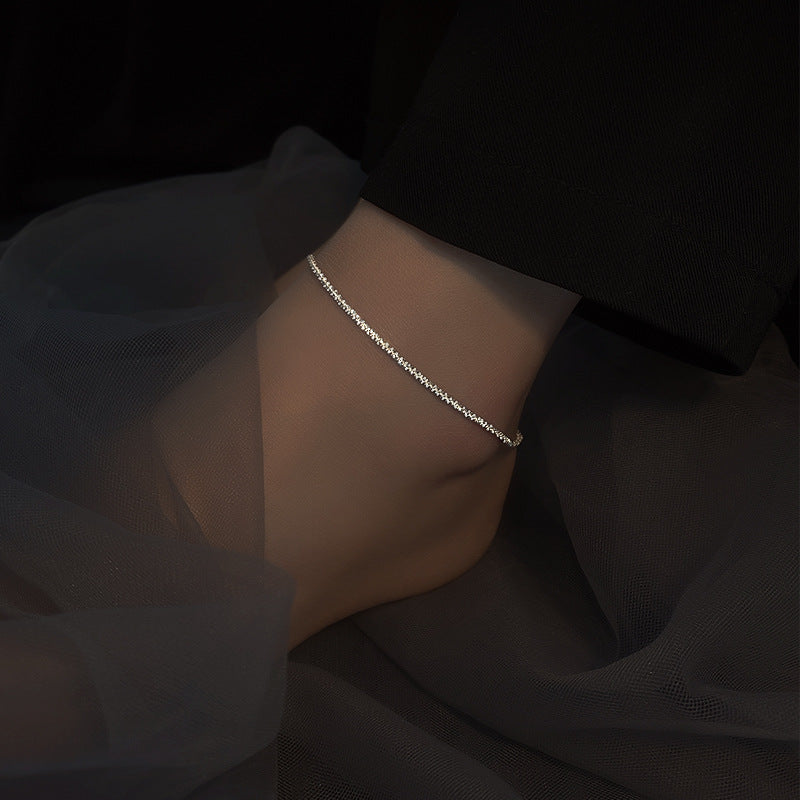 Stardust Shimmer Sterling Silver Anklet