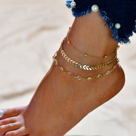 Island Heat Ankle Bracelet 3Pcs/Set