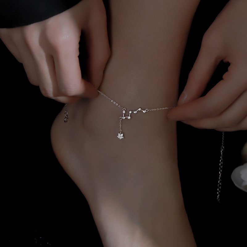 Wish Upon A Star Sterling Silver Big Anklet