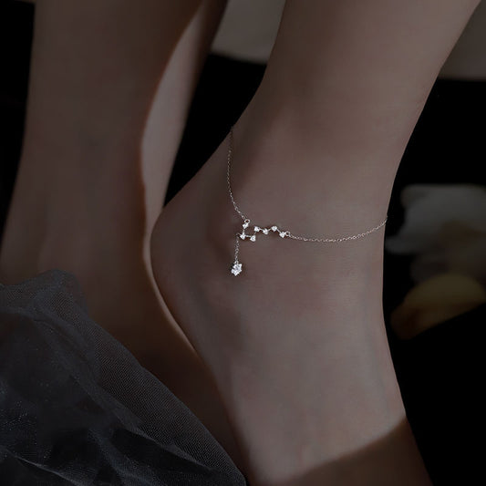 Wish Upon A Star Sterling Silver Big Anklet